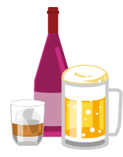 ビール、ワイン